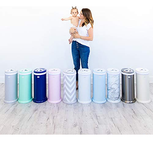 Bote Para Pañales Para Bebé Ubbi Ubbi Money Saving Steel Odor Locking Diaper Pail, Chrome