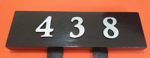 Direccion Residenc Casa 3 Numeros Aluminio Madera P/ Cesped