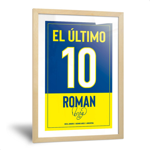 Cuadros Roman Riquelme Camisetas Boca Juniors Futbol 20x30cm