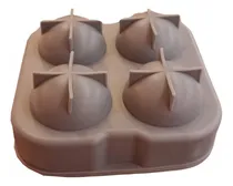 Comprar Cubetera Hielera De Silicona Para 4 Hielos Redondos