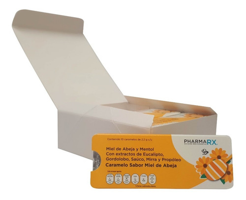 Imagen 1 de 5 de Caramelos De Miel De Abeja Y Mentol, Caja Con 12 Pz