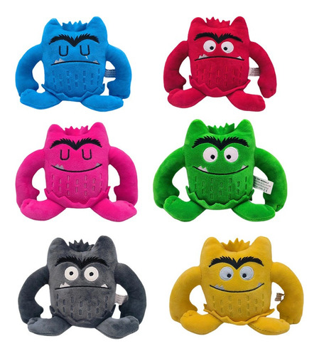 6pcs The Color Monster Peluche Muñeca Cumpleaño Regalo 15cm