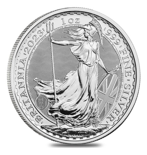 Moneda Britannia Elizabeth Ii Plata Silver 2022 1 Onza .999