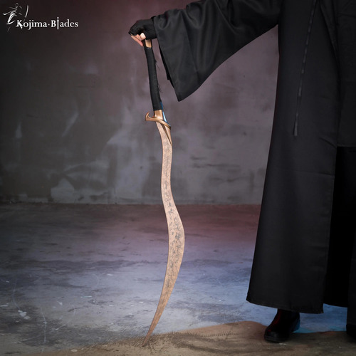 Espada Elden Ring Bloodhounds Fang Em Aço Com Suporte 82 Cm