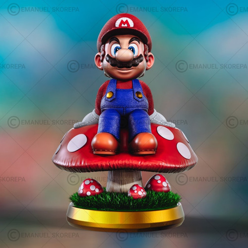 Archivo Stl Impresión 3d - Nintendo - Mario - Mushrooms - Sk