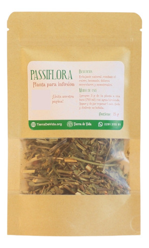 Pasiflora Té Planta Para Infusión Relajante Estrés Insomnio