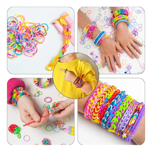Kit De 1500 Piezas Para Hacer Pulseras Con Bandas Elásticas