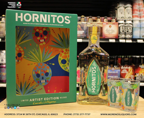 Tequila Hornitos Reposado Con Vasos Bostonmartin