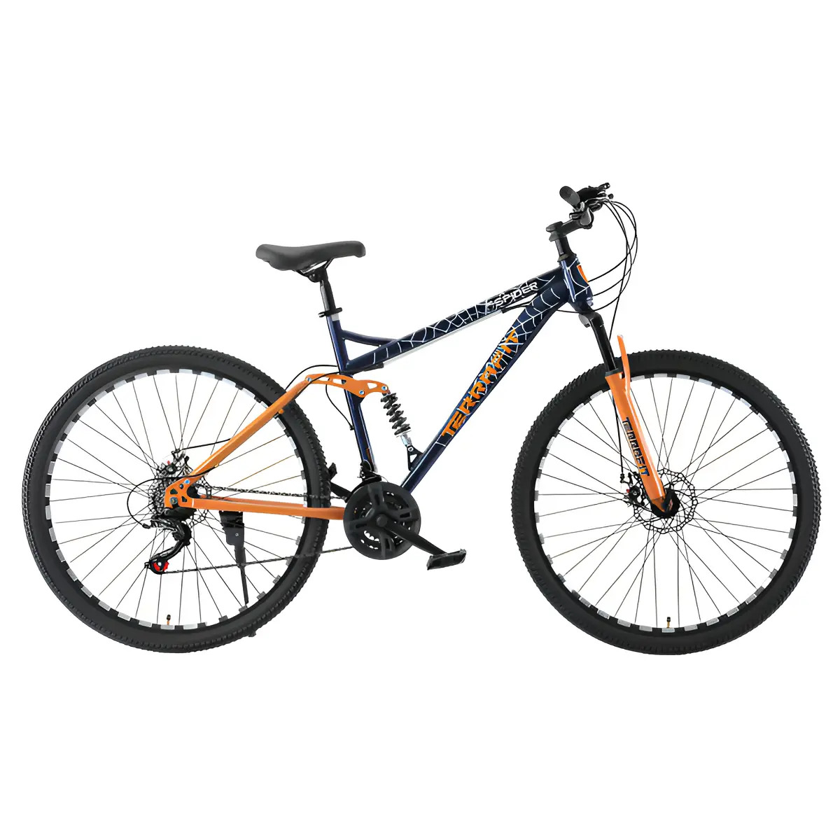 Bicicleta Montaña Spider 29 Azul Doble Suspensión Shimano 21V Terrafit