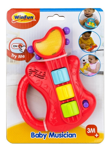 Brinquedo Musico Bebe Guitarra Com Som E Luzes Winfun 000641