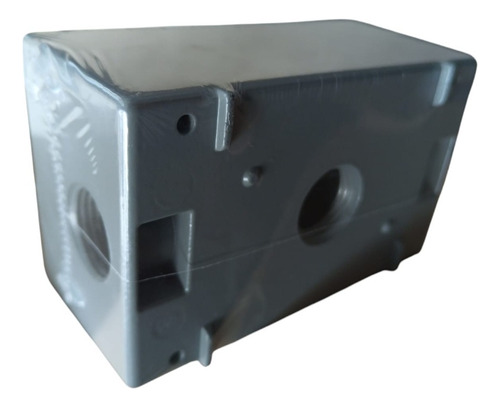 100 Pzs. Caja Recta 3 Orificios 1/2 Aluminio
