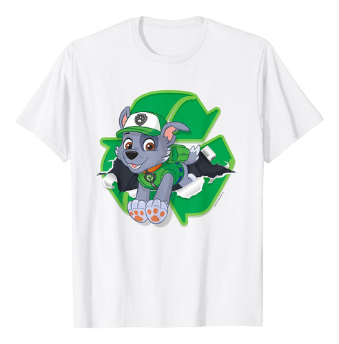 Camiseta Con Insignia Rasgada De Rocky De Paw Patrol