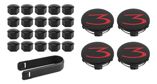 Kit De Tapones Centrales De Rueda, 4 Unidades, 20 Fundas Par