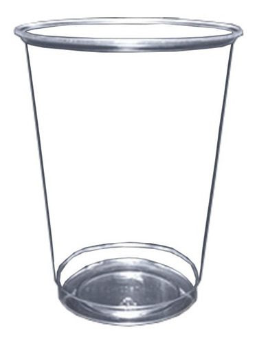 Vaso De Plástico Tipo Cristal 10oz Con Tapa Plana 500 Juegos