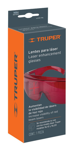 Imagen 2 de 6 de Lentes Rojos Para Laser Truper 10757 Entrega Inmediata!