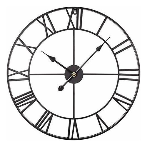 Ruiyif Reloj De Pared De Metal De 24 Pulgadas Gran Casa