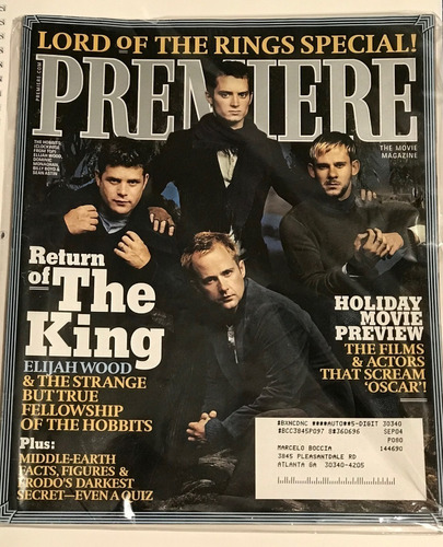 Revista Premiere. Usa. Lord Of The Rings Special. Nueva.