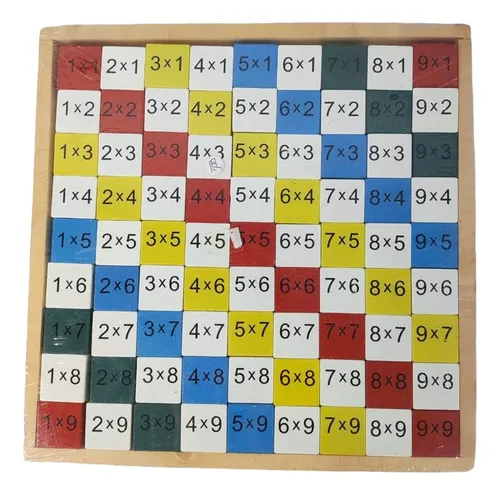 Juego Madera Tablas Multiplicar Didáctico Aprendizaje Niños