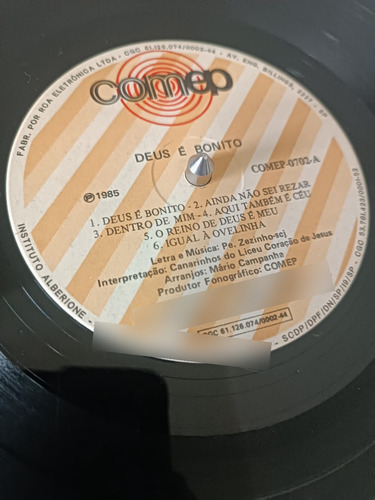 Padre Zezinho - Lp Vinil - Deus É Bom (Usado)