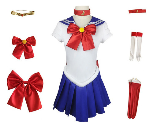 Disfraz De Sailor Moon Usagi Tsukino Niña Con Accesorios