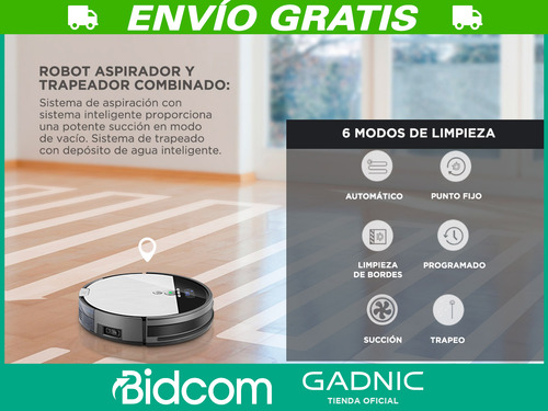 Aspiradora Trapeadora Robot Ilife Con Base De Carga 6 Modos