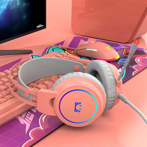 Imagen 5 de 6 de Audifonos Gamer 3.5mm - Daidai Sth200 Rosa
