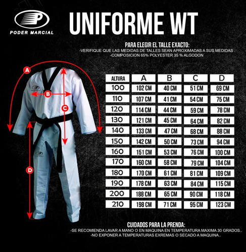 Imagen 7 de 7 de Uniforme Dobok De Taekwondo Wtf Para Niños Traje