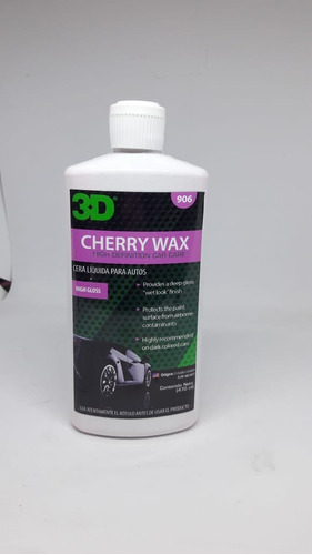3d Cherry Wax - Wet Look - Cera - Efecto Mojado  Highgloss