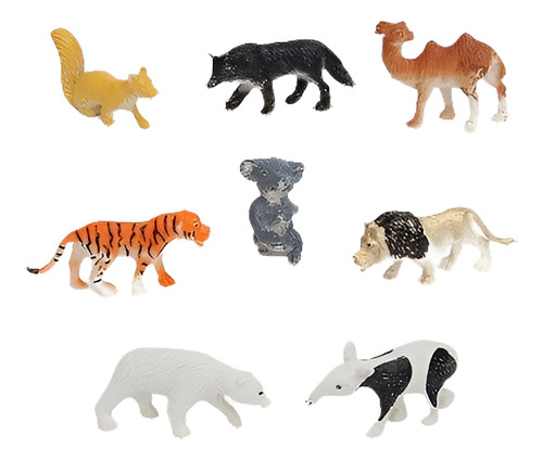 8 X Set De Animales Salvajes Figuras Juguetes Set Niños Niño