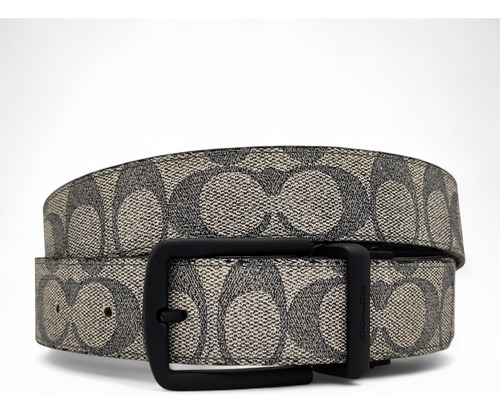 Cinturon Coach Doble Vista Reversible Clasico Unisex Gris Xl 130cm Clasica Negra Matte