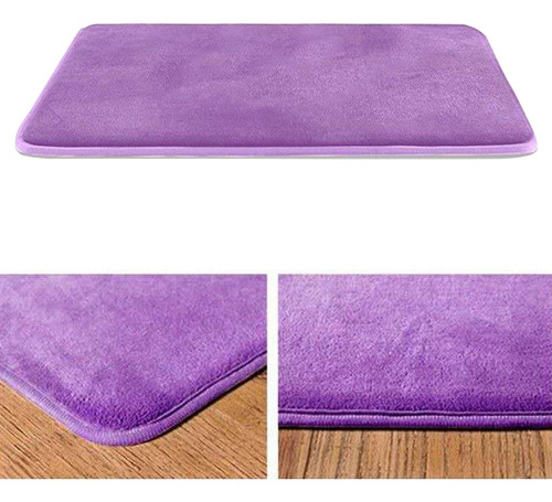 Alfombra De Baño De Espuma De Memoria Suave, Morado 40x60cm