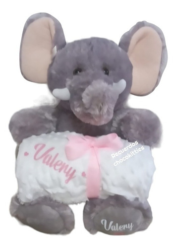 Regalo Bebe Peluche Personalizado Con Frazada  