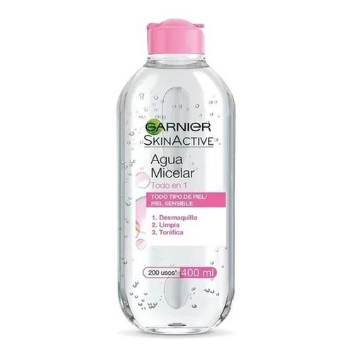 Agua Micelar Garnier Skin Active 3 Pzas De 400 Ml C/u