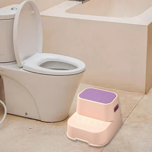 Taburete Escalonado, Taburete Doble Para Niños Rosa