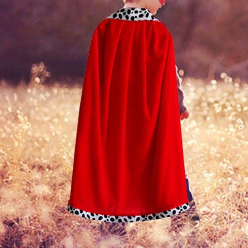 King Costume Cape Costume Robe King Robe 90 Cm Para Niños