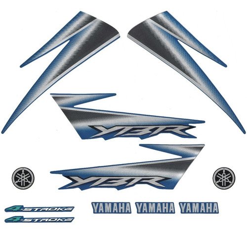 Kit Adesivos Yamaha Ybr 125 2005 Azul