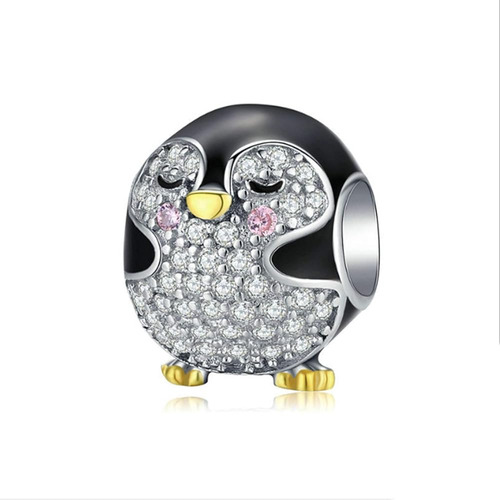 Penguin Charm 925 Sterling Silver Dog Charm Owl Charm Bird C