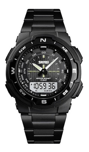 Reloj Analógico Digital Doble Pantalla Skmei 1370 Negro Pb