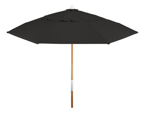 Ombrelone Central Redondo 240 Metros Solasol Sungap Sem Abas Cor Preto Liso
