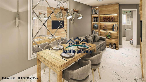 Cobertura Com *elevador De 02 Dormitórios(01 Suíte ) Vaga Coberta À Venda, 94 M² - Jardim - Santo André/sp - Co0567