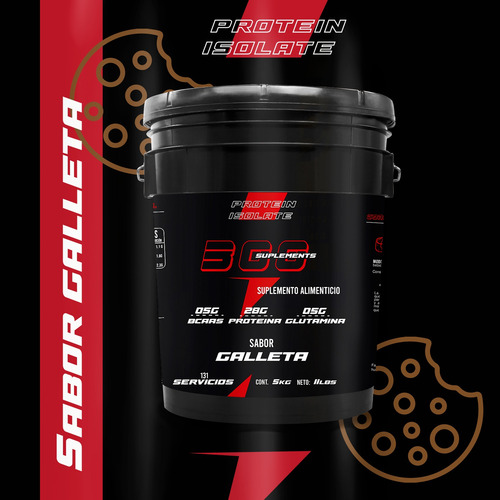 Proteína Hidrolizada 5kg Isolate 300 Suplements / Varios Galleta