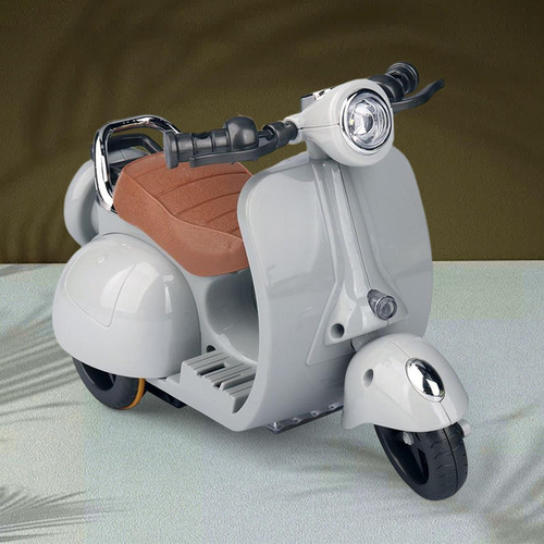 Motocicleta Giratoria Acrobática Con Música Y Luz, Gris