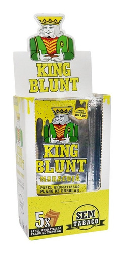 King Blunt Maracujá  - Caixa Com 25 Envelopes, 125 Blunts