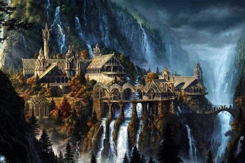 Sfjhs 300-1000-piece Wooden Puzzle Of Waterfall Castle,large