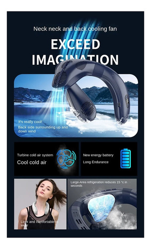 Ventilador De Aire Acondicionado De Cuello Portátil, Refrige
