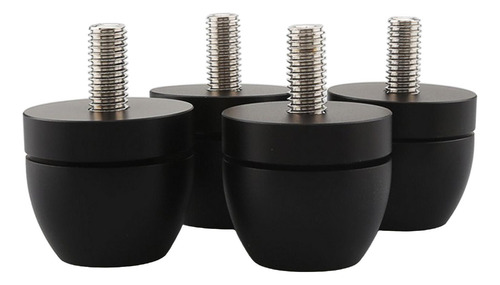 Almohadillas Para Pies De Aislamiento De Aluminio, 4 Negro