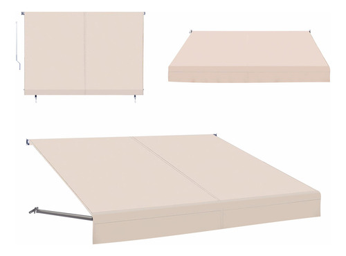 Toldo Reforçado Com Catraca 4,00 X 2,50 X 1,50 Cor Palha