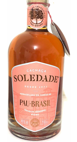 Cachaça Soledade Pau Brasil 750ml
