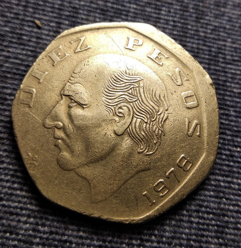 Moneda Con Error, 10 Pesos 1978 Descentrada. (Usado)