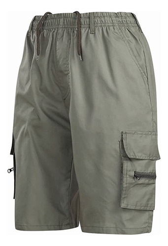 Pantalones Cortos Elásticos De Corte Ajustado Con Trinchera